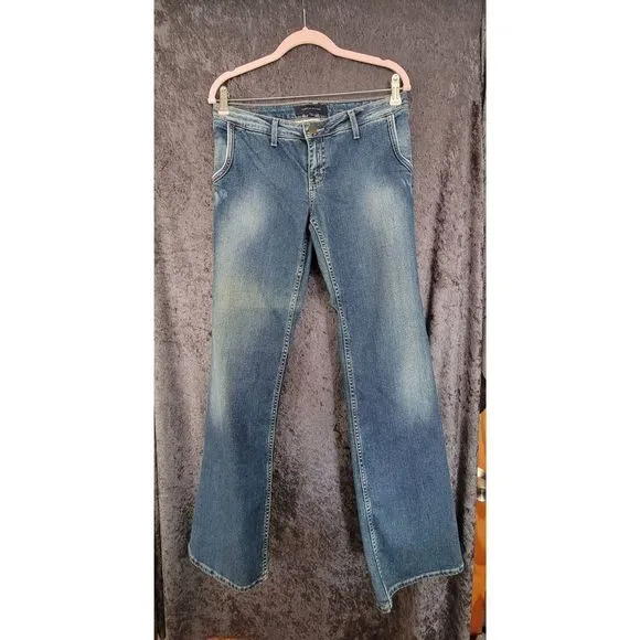 Tommy Hilfiger Barcelona Jeans 27x34 in Blue Crush Wash Bootcut Vintage