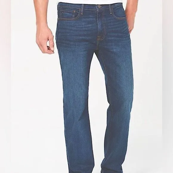 Tommy Hilfiger mens jeans Classic relaxed straight dark wash 36/32