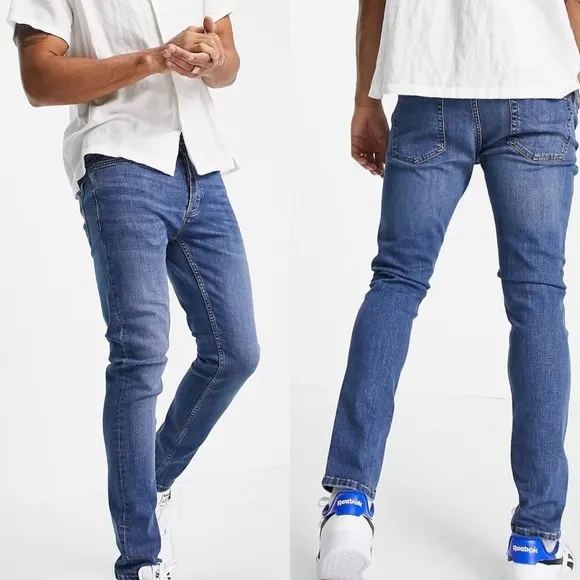 Topman Stretch Skinny Jeans button fly 28 waist 32” inseam excellent condition