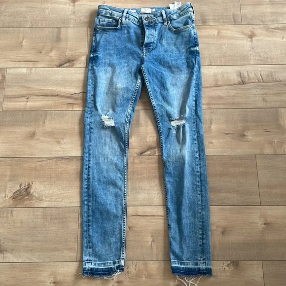 4/$25 Topman Spray on Skinny Distressed Jeans Sz 30S