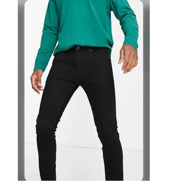 Topman• Black Stretch Skinny Jeans