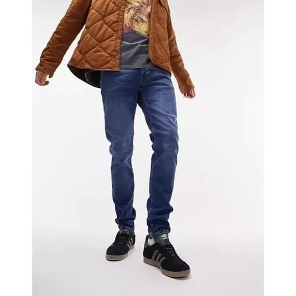 𝅺Topman Men's Stretch Skinny Jeans Size 34L