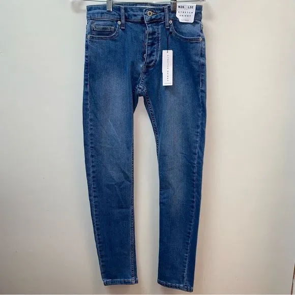 Topman Men’s skinny Medium Wash Jeans Blue Size W26 L32
          
      NWT