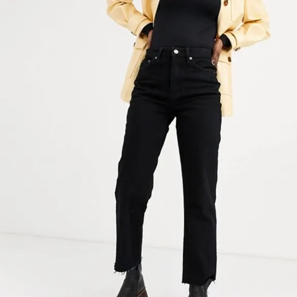 NWT Topshop Straight Straight Legs Wax Jeans Black 30 W X 32 L
          
      NWT