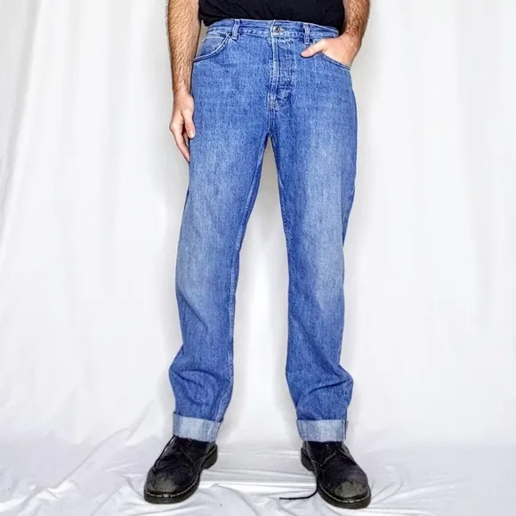 Topshop selvedge cuffed jeans