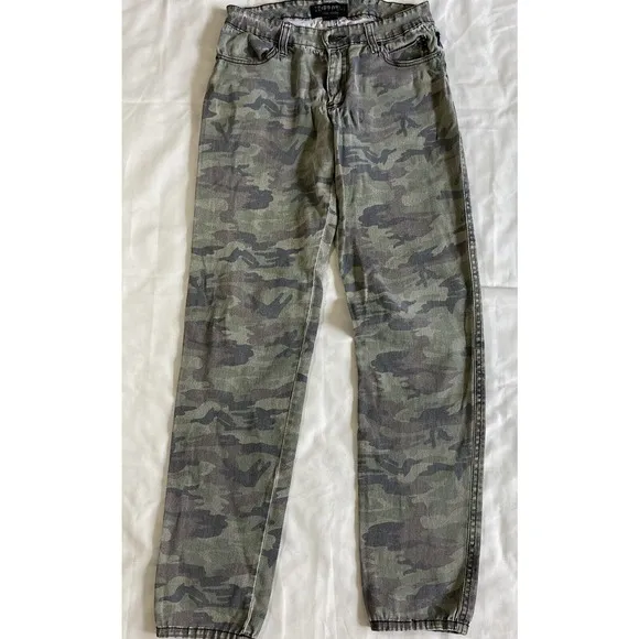 TRIPP NYC Jeans Men 28x30 Green Camouflage Camo Pants DAANG GOODMAN Gothic Punk