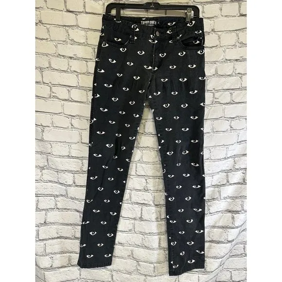 Tripp NYC Man Daang Goodman Black Skinny Jeans Eyes 28