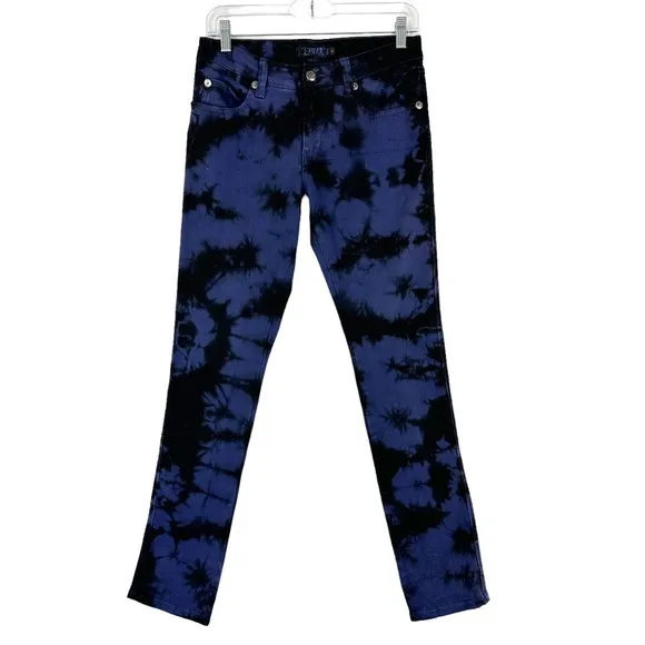Tripp Man Sz 28 x 31 Men’s Blue Purple Black Tie Dye Skinny Leg Jeans
