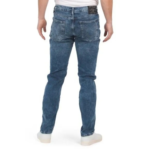 New - TRUE RELIGION Rocco Relaxed Skinny Jeans Medium Wash | Mens 36
          
      NWT