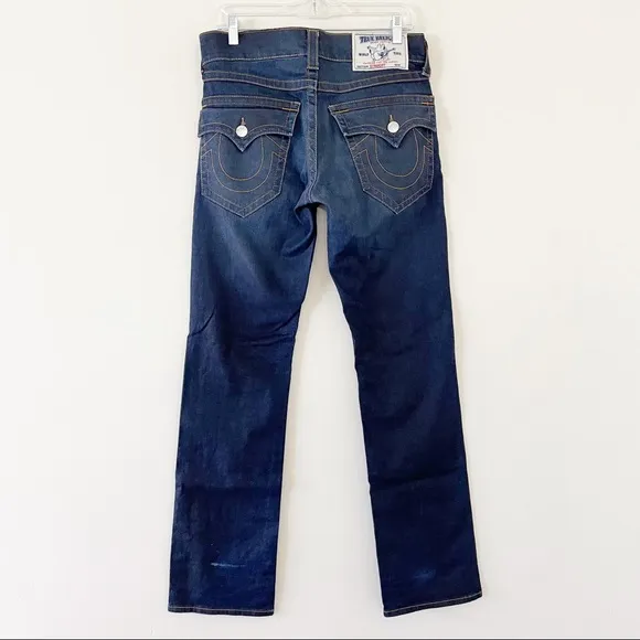 True Religion Jeans Straight w/ Flaps Dark Wash