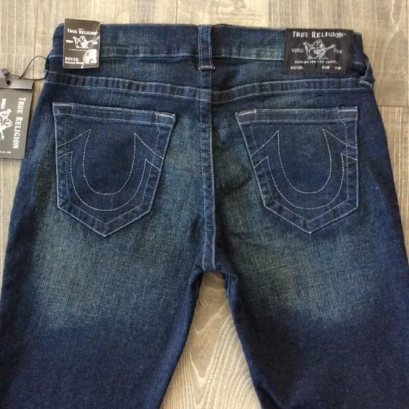 31x32 NWT True Religion Rocco No Flap Skinny Fit Stretch Jeans Dark wash Blue
          
      NWT
