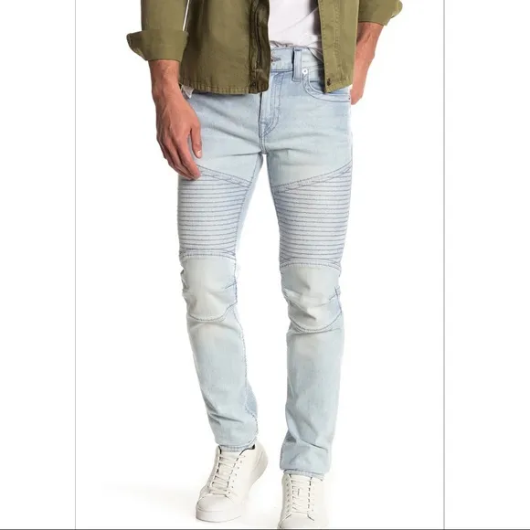 True Religion Rocco Moto Slim Straight Leg Jeans
          
      NWT