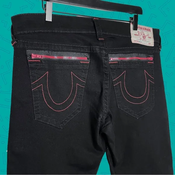 True Religion Moto zipper denim jeans