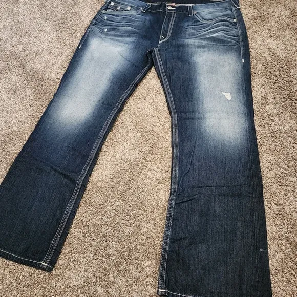 True Religion Men's Straight Jeans w/ Flap Pockets