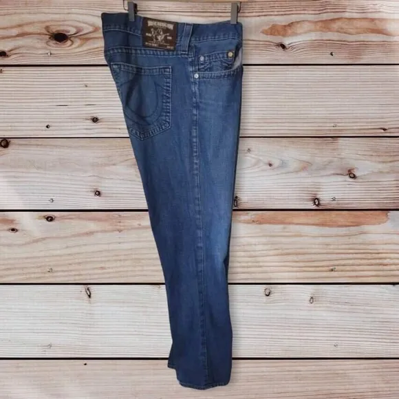 True Religion Bobby Jeans With Brown Trim Size 38 Mens