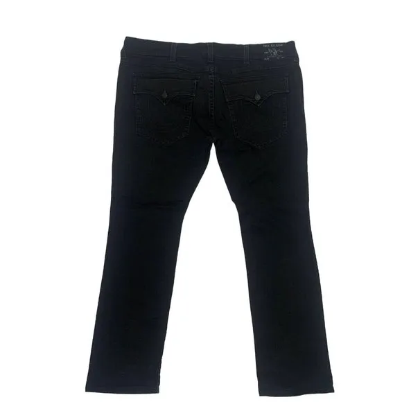 True Religion Rocky Flap SN Relaxed Straight Jeans Men's Size 46x34
