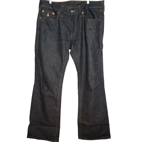 True Religion Billy Jeans Blue Cotton Bootcut USA Men's 38x33