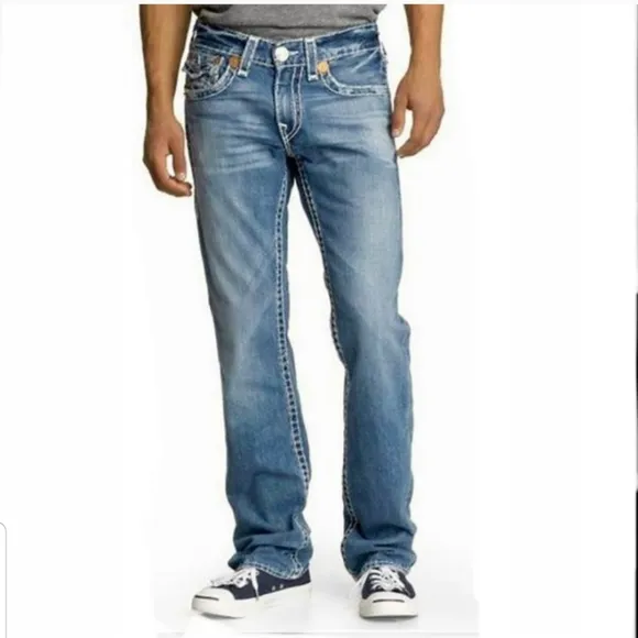 True Religion Ricky Super T Flap Pocket Straight Jeans 32
