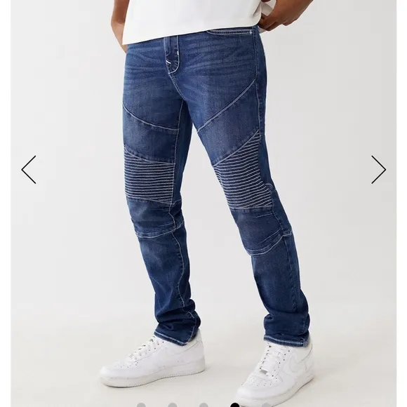 TRUE Religion ROCCO MOTO STITCH SKINNY JEAN Size 46
          
      NWT