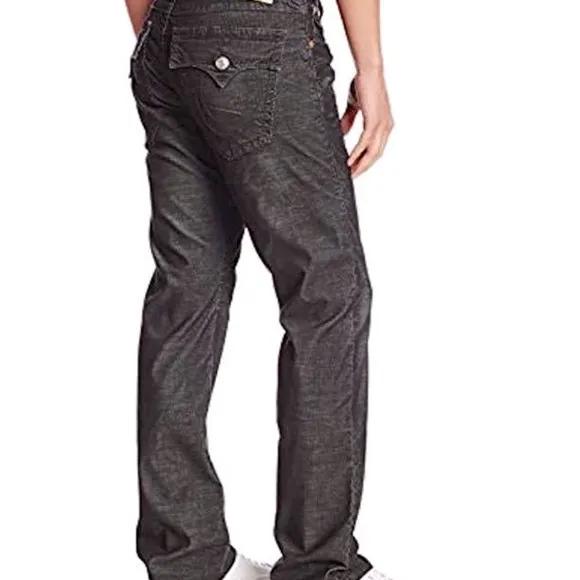 TRUE Religion “Ricky” RARE Distressed Corduroy Straight Flap Pant Size 42 🔥 HOT