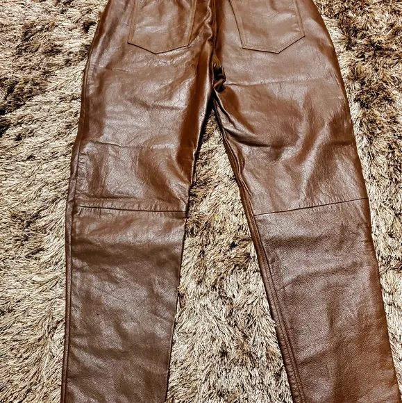 100% leather jeans
          
      NWT