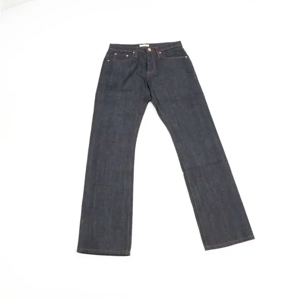 Unbranded Brand Mens Size 31x35 Straight Leg 11 Oz Selvedge Denim Jeans Black