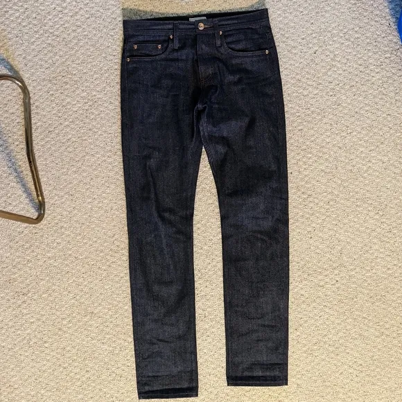 Unbranded UB201 14.5oz Tapered Raw Denim Jeans in size 30