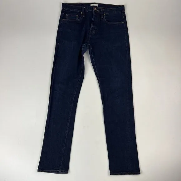 Unbranded Brand Dark Blue UB222 Tapered 11oz Selvedge Jeans Mens Size 32X32