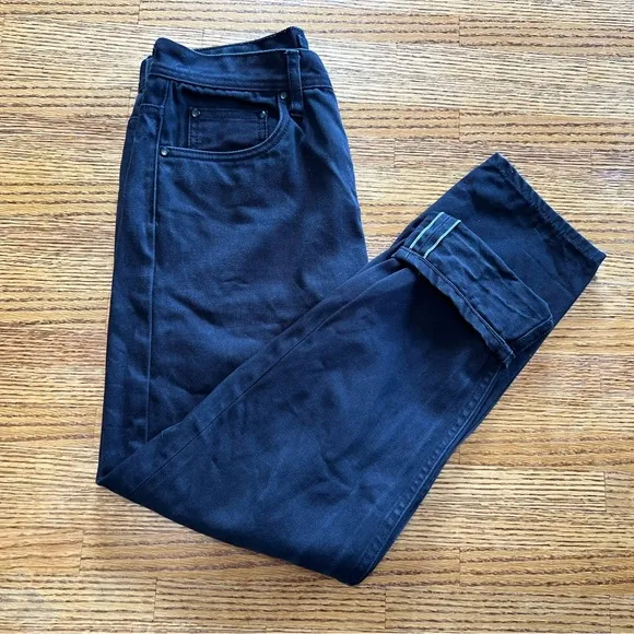 Unbranded Raw Selvedge Jeans Men's 30 Relaxed Tapered UB655 Button Fly 12.5 Oz