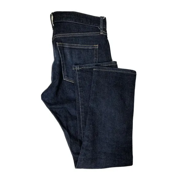 Uniqlo Jeans Mens 32x28 Denim Jeans Slim Kaihara Japanese Selvedge Hemmed