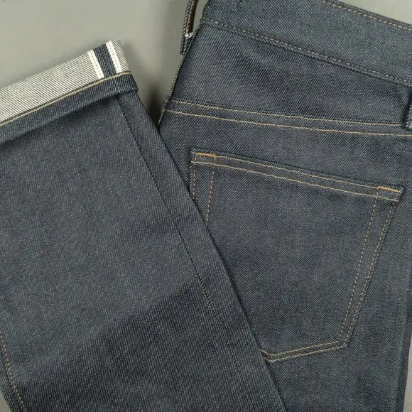 Uniqlo Raw Denim Stretch Selvedge Slim Fit Straight Jeans Size 27
          
      NWT