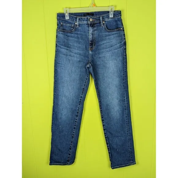 Uniqlo Men's 28" x 32" Blue Denim Jeans Medium Wash Distressed Stretch Straight