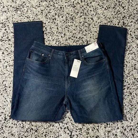 Uniqlo EZY Denim Slim Fit Stretch Jeans with Drawstring Waist—XL, Size 36 to 39
          
      NWT