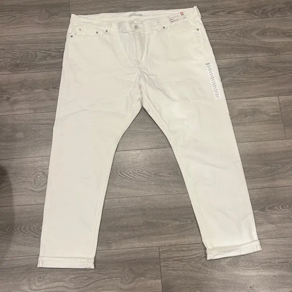 Uniqlo Selvedge Jeans Mens 46 x 32 White Slim Straight Stretch Denim
          
      NWT