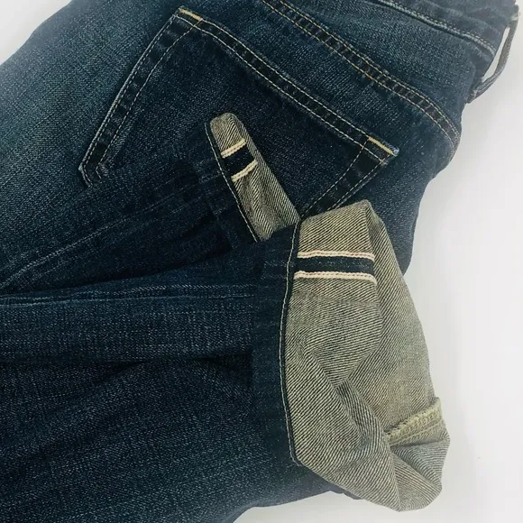 Uniqlo Selvedge Jeans 29x27Dark Blue Kaihara Denim Slim Straight #RC‎