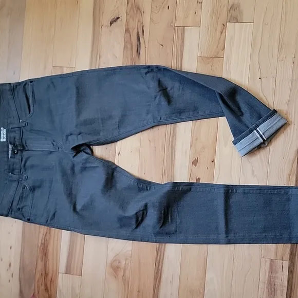 Uniqlo grey selvedge stretch jeans 33 x 32