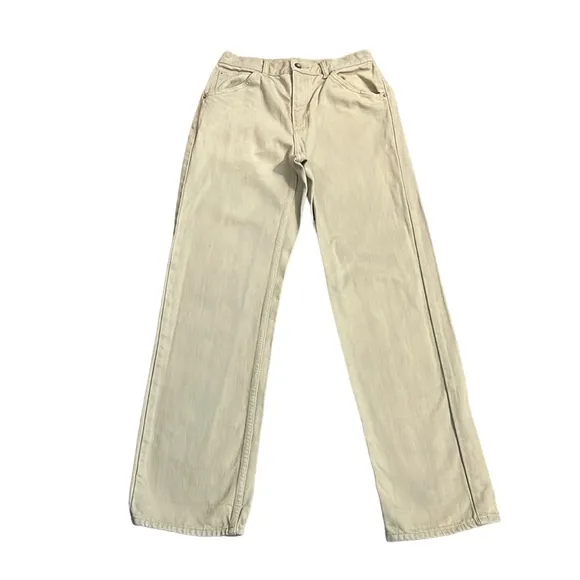 Uniqlo Mens 26 X 32 Tan Straight Leg Jeans