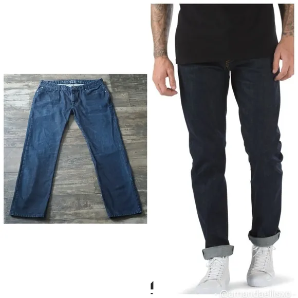 Vans Dark Wash Skim Straight Jeans