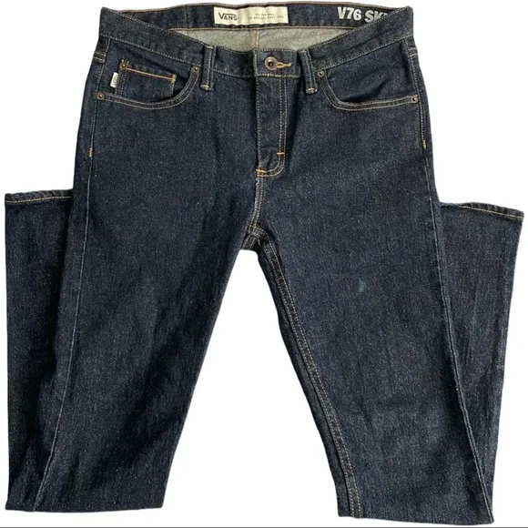 Vans Off The Wall V76 Skinny Dark Wash Skate Jeans 32