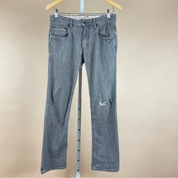 Vans Distressed Straight Leg Streetwear Jeans Grey Size 29 x 30