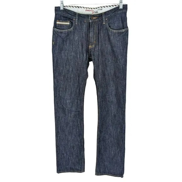 Vans 30 x 32 Dark Indigo Denim V66 Slim Cotton Stretch Straight Leg Blue Jeans