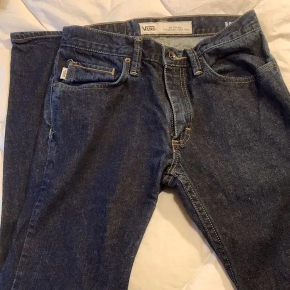 Vans off the wall jeans, like new, 28x30