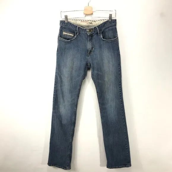 Vans Off The Wall Jeans Mens 30 x 32 Slim Straight Stretch Denim Medium Wash,