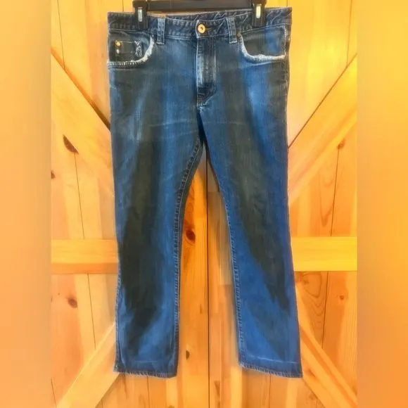 Vans Off the Wall Men’s Slim Blue Jeans Size 32x30 Low Rise Distressed