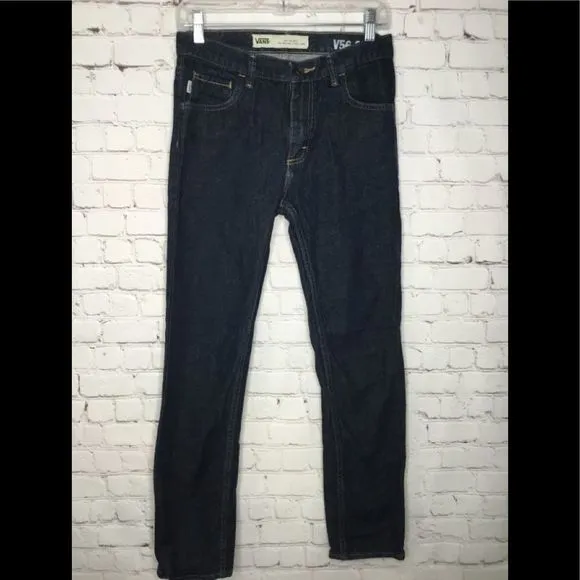 VANS V56 Standard Mens 29X18 Dark Blue Jeans Straight Off The Wall
