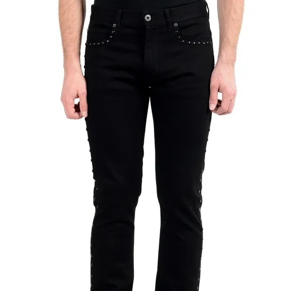 Versace Men's Black Stretch Taylor Fit Slim Jeans
          
      NWT