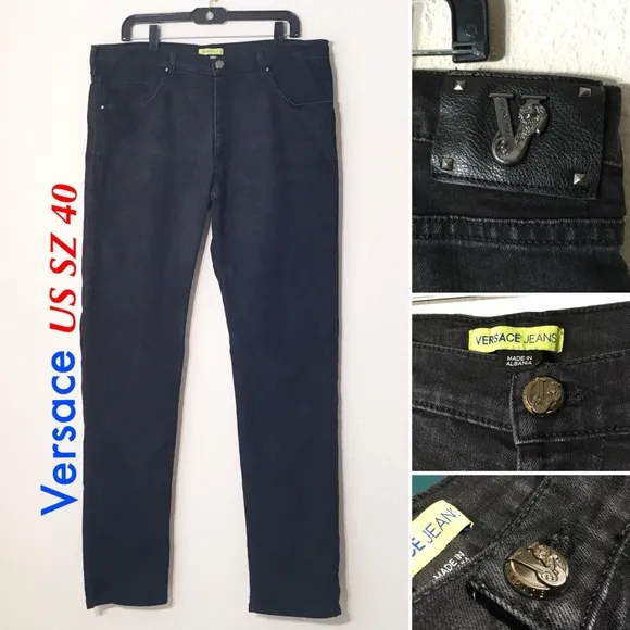 Versace regular fit jeans Sz 40 black D