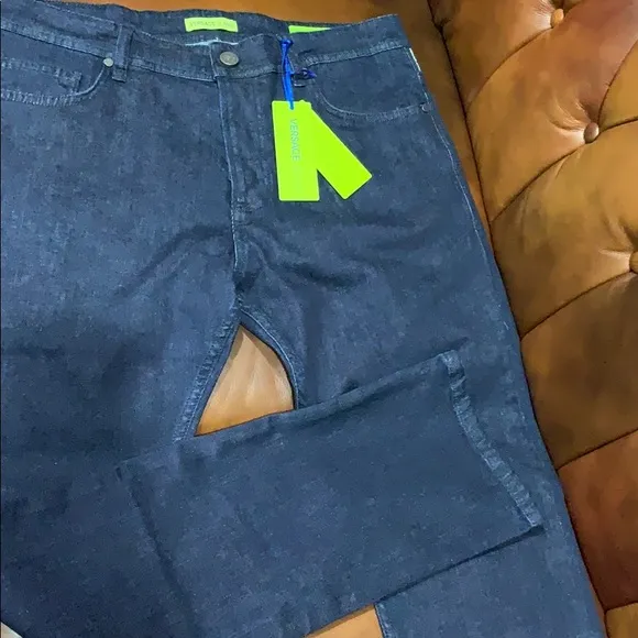 Versace denim straight alpha indigo jeans NWT
          
      NWT