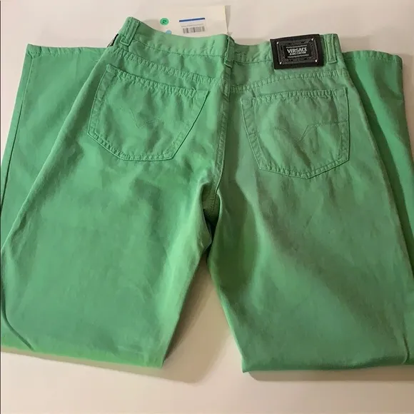 Green Versace straight leg jeans 29W & 32L.
          
      NWT