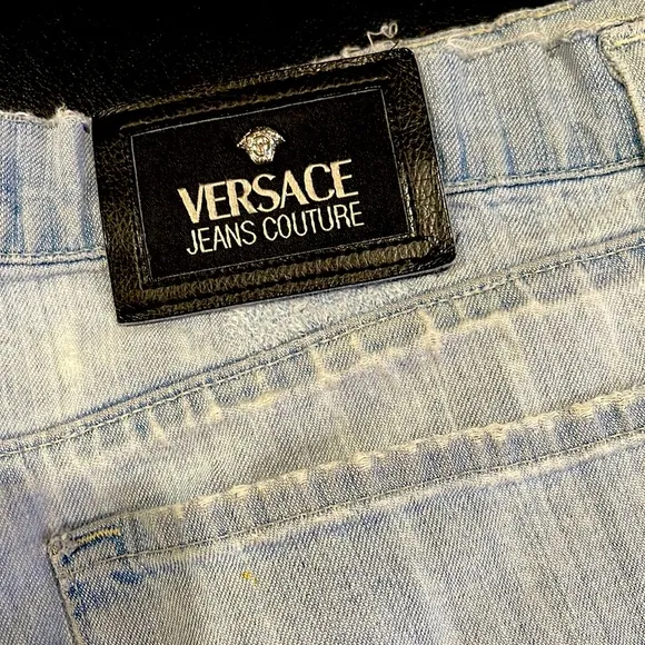 Versace cut off shorts